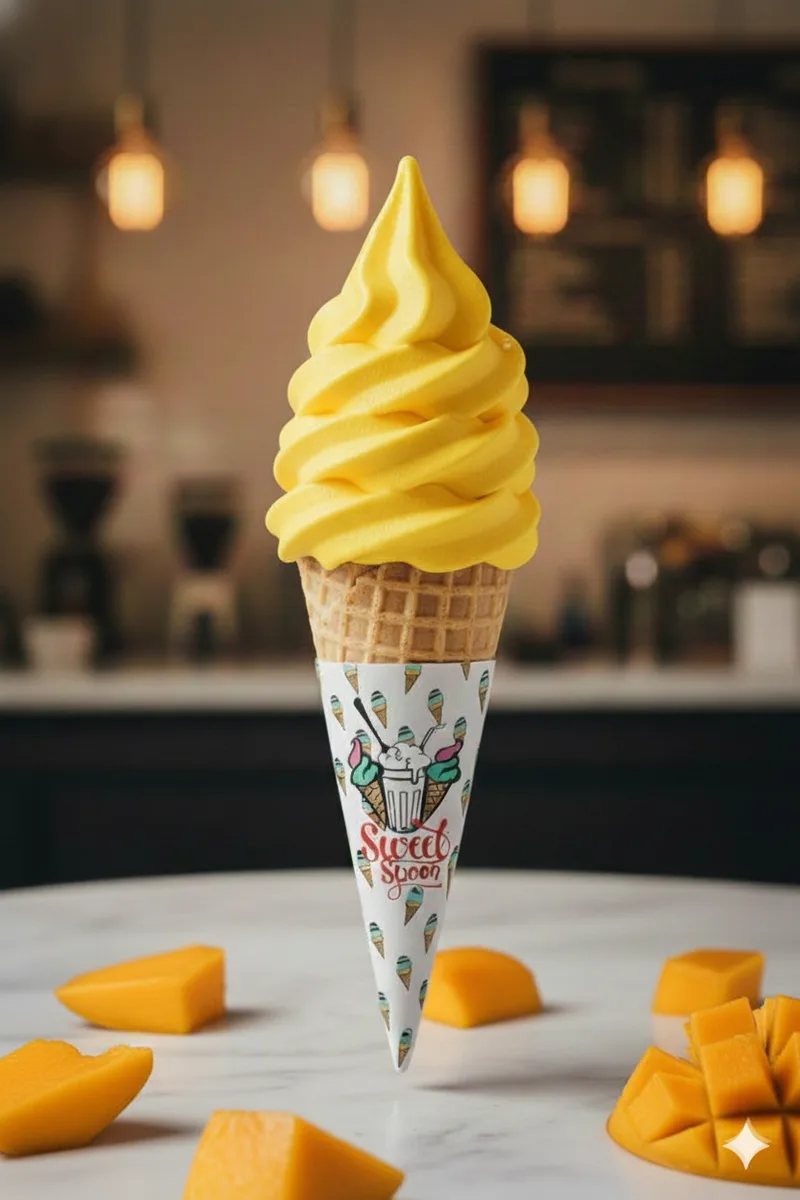 Mango Waffle Cone