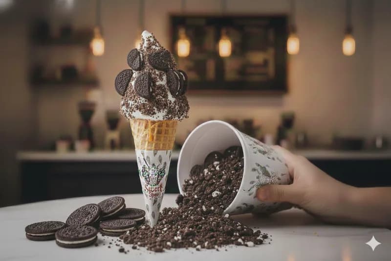 Oreo Waffle Cone