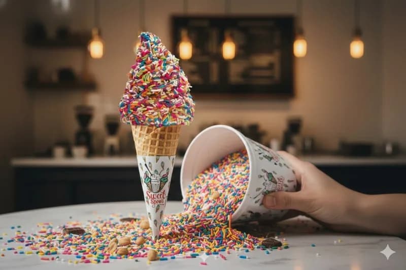 Sprinkle Waffle Cone