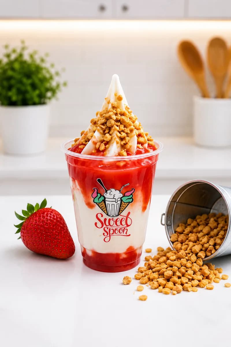 Strawberry Base Cornetto Special Loaded Sundae